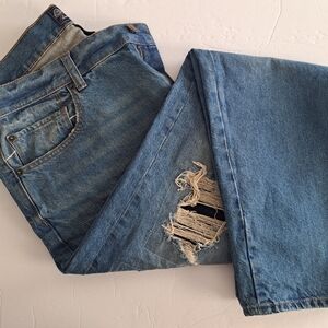 American Rag CIE Blue Denim Distressed Jeans Men's Size 36W 32L